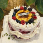 Dark Chocolate Blueberry Crème Brûlée Cake - Image 3