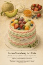 Melon Strawberry Art Cake - Image 5