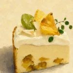 Pineapple Coconut Basque Cheesecake Slice