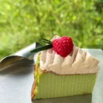 Pistachio & Raspberry Basque Cheesecake Slice - Image 5