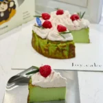 Pistachio & Raspberry Basque Cheesecake Slice - Image 6