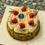 Pistachio & Raspberry Basque Cheesecake