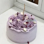 Taro Black Glutinous Rice Mochi Cake - Image 3