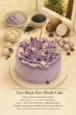 Taro Black Glutinous Rice Mochi Cake - Image 7
